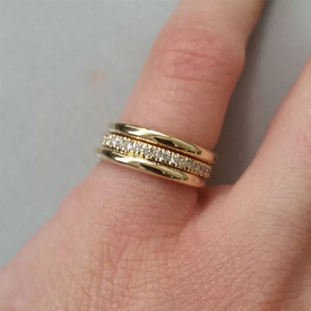 ❤️094❤️. 14K YELLOW GOLD & DIAMOND RING @BobbisDaughters - Picture 4 of 12